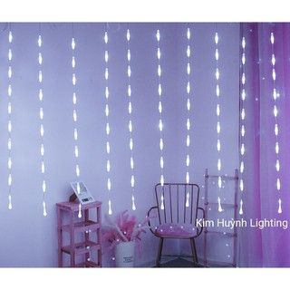 Dây đèn led thả rèm kiểu pha lê trang trí