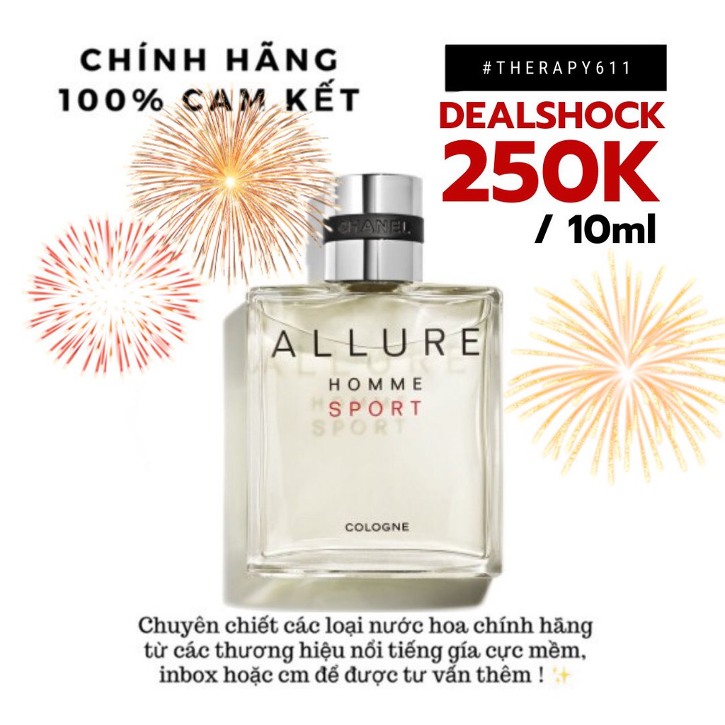 ..::✨Nước hoa dùng thử Chanel Allure Homme Sport Cologne Test 10ml/20ml Spray / Chuẩn authentic ✨::..