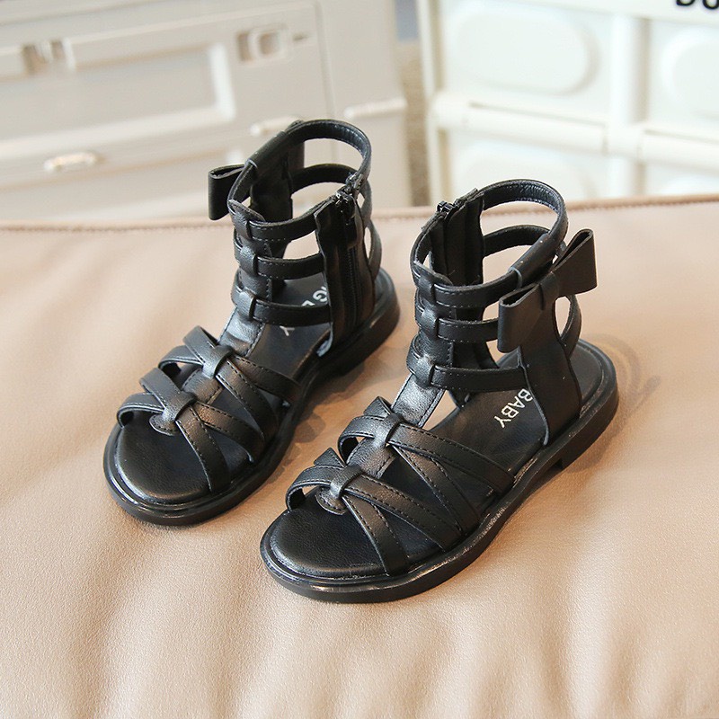 Sandal cho bé gái- dép bé gái kiểu dáng chiến binh cổ cao mã V6001