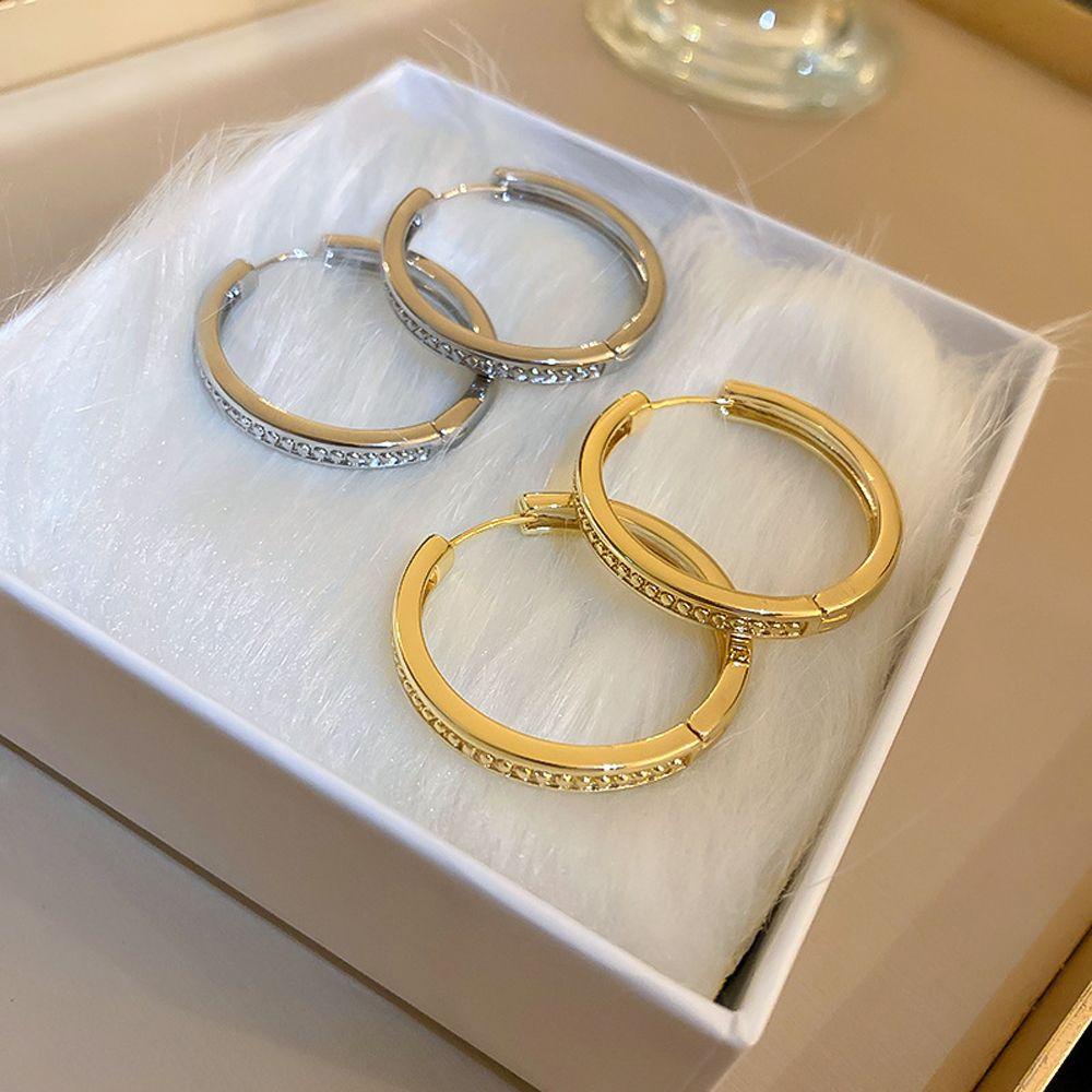 Bông Tai Hình Tròn Đơn Giản Phong Cách Vintage Dành Cho Nữ