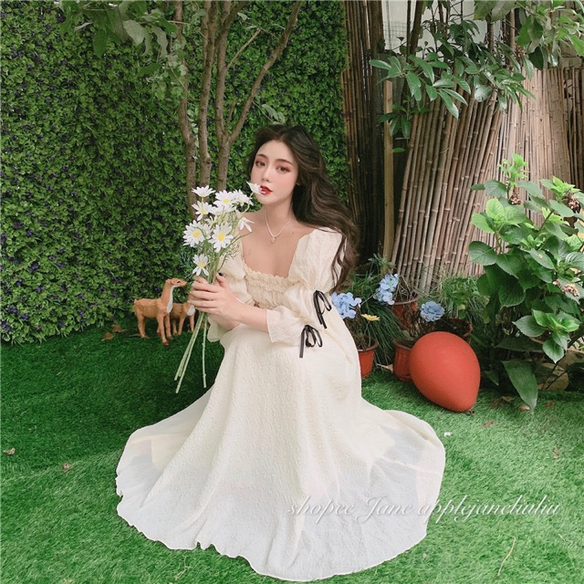 sẵn JANE’S Đầm xoè công chúa Vintage phong cách Paris dress cực xinh T1 | BigBuy360 - bigbuy360.vn