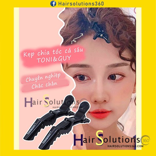 Kẹp chia tóc cá sấu TONI&amp;GUY, kẹp vịt chuyên nghiệp - Hairsolutions360