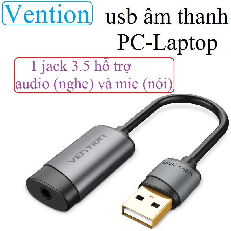 Usb âm thanh cho Laptop PC Vention CDJH usb sound card