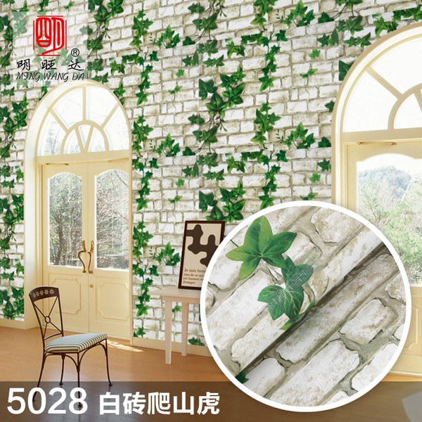 Giấy dán tường giả gạch dây leo khổ rộng 90cm | BigBuy360 - bigbuy360.vn