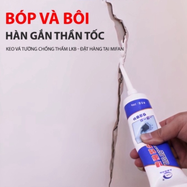 Keo Vá Tường Chống Thấm LKB 250gr, Trám Trét Vết Nứt Khe Hở Tường - Chống Mốc Ẩm DANA