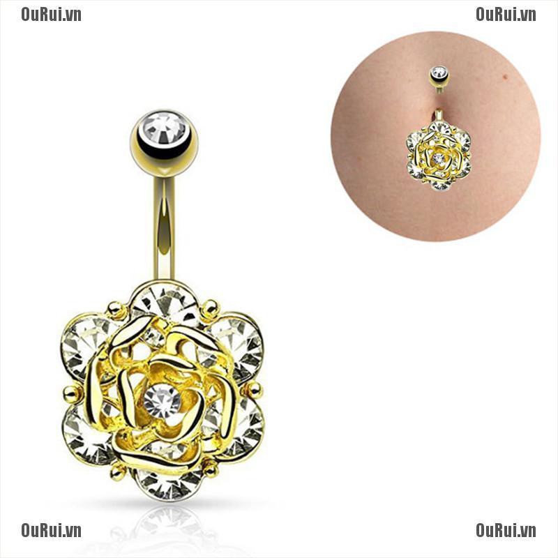 Khuyên Rốn Hình Bông Hoa Dễ Thương Xinh Xắn