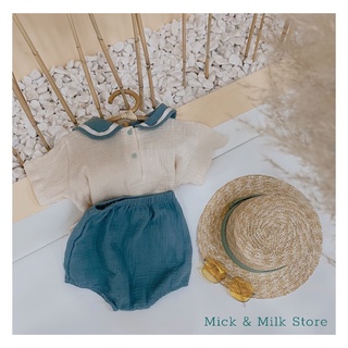 Set bộ quần áo thuỷ thủ 🍡 sale off 🍡 cho bé nhỏ size nhí đi chơi đi du lịch