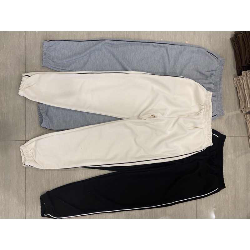 Quần Bomber Unisex Bo Gấu Nữ sọc đen trắng thể thao m606