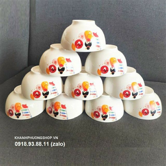 bộ 10 chén sứ cao cấp - bộ chén sứ