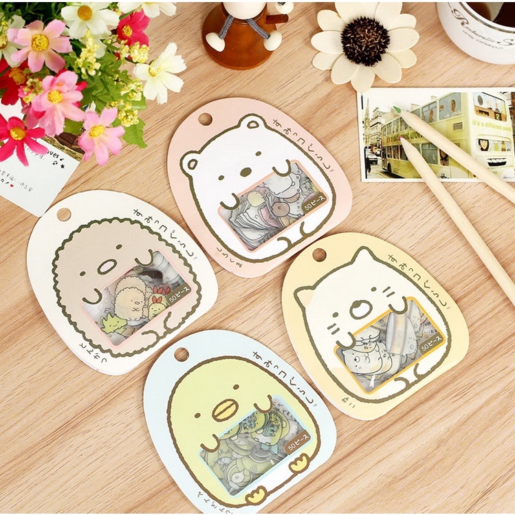 Túi 50 Miếng Sticker Hình Động Vật Molang Đáng Yêu