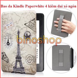 [Kindle paperwhite 4] Bao da Kindle paperwhite 4 kiêm đai xỏ ngón