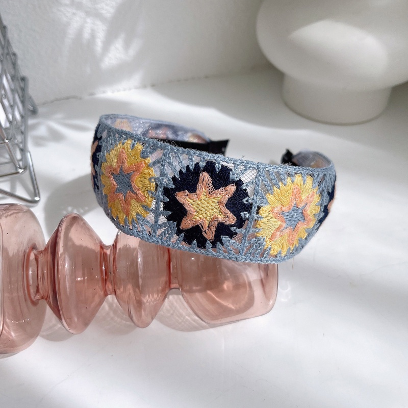 Băng Đô Cài Tóc Đan Móc Hình Hoa Thanh Lịch Cho Nữ