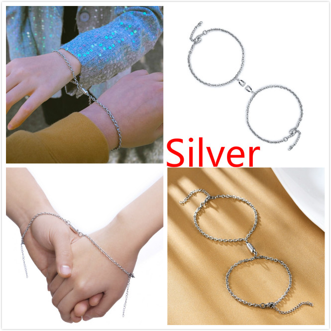 Bộ 2 Vòng Tay Unisex Mặt Hình Phi Hành Gia/Cầu Vồng Và Đám Mây Cho Cặp Đôi Đang Yêu/Bạn Bè