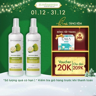 Combo 2 Serum bưởi MILAGANICS kích thích mọc tóc, giảm gãy rụng 250ml/chai