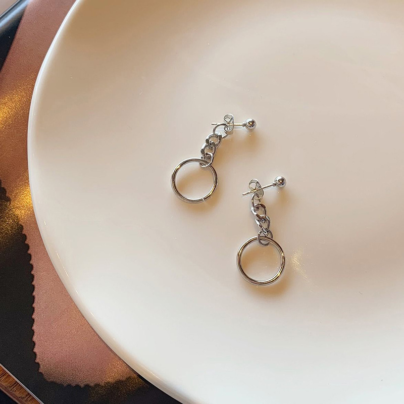 Khuyên tai hình tròn kiểu dáng thời trang phong cách Hàn Quốc dành cho nữ