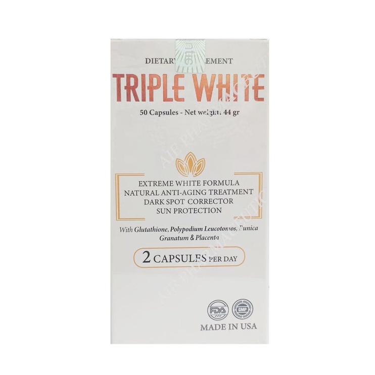 Viên uống trắng da chống nắng Triple White Dietary Supplement 50 viên