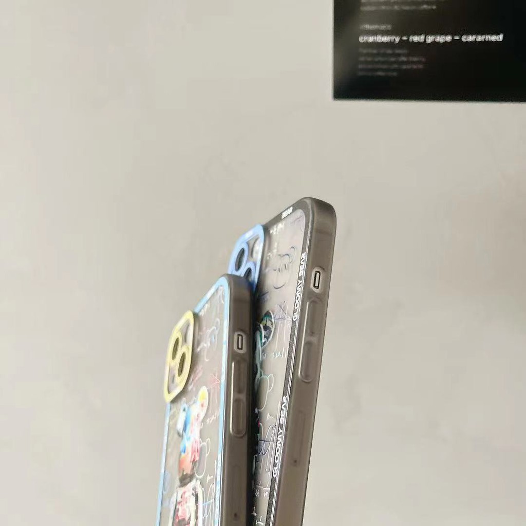 Luxury brand Bear brick Chemical equation Doodle bear phone cases for iphone 13 Pro Max i13 13pro 11 Pro Max i11 iX XS XR Xs MAX 7plus 8plus 7 PLUS 8 PLUS 12Pro 12 Pro Max Protective Back Cover