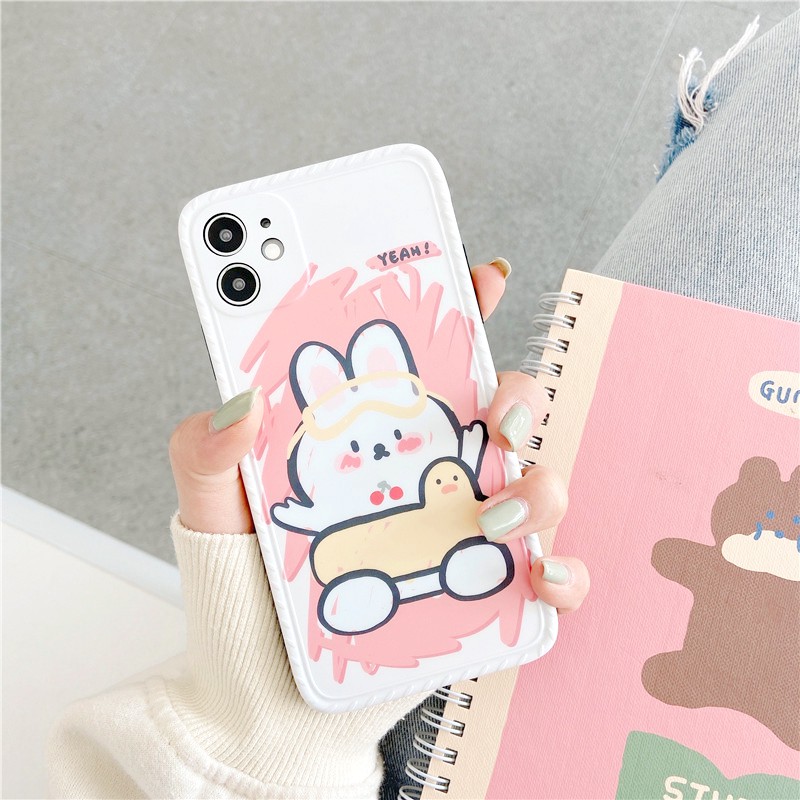 Ốp lưng iphone Phao Vịt IMD dày dặn viền nổi 5/5s/6/6plus/6s/6splus/7/7plus/8/8plus/x/xr/xs/11/12/pro/max/plus/promax | BigBuy360 - bigbuy360.vn