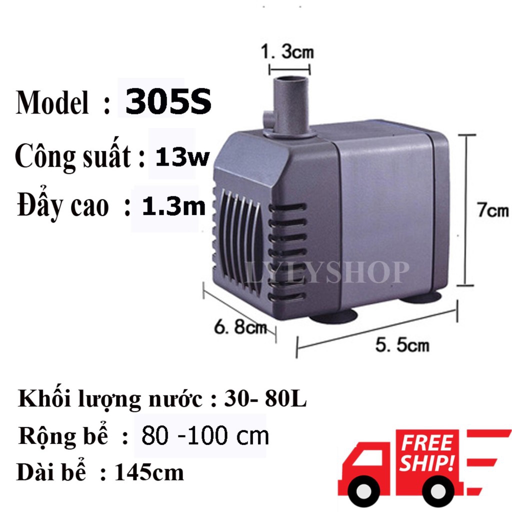 Máy Bơm hồ cá - Bơm nước bể cá cảnh Atman AT-305s (Hàng Công Ty)