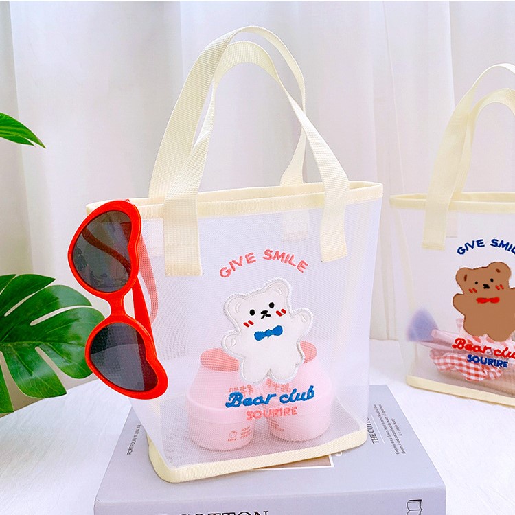 Túi xách đựng đồ đa năng kiểu Hàn Quốc hình gấu dễ thương