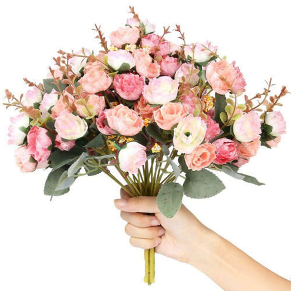 CONOPERY Nhánh 21 Đầu Hoa Giả Trang Trí Nhà Cửa / Tiệc Cưới Phong Cách Bắc Âu