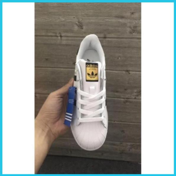 Giày Thể Thao Sneaker Nam Nữ Trắng 𝑨𝒅𝒊𝒅𝒂𝒔 𝑺𝒖𝒑𝒆𝒓𝒔𝒕𝒂𝒓 𝑴𝒖̃𝒊 𝑺𝒐̀ - Giày Das Sò Full Bill Box JK