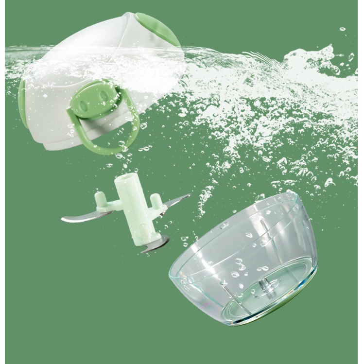 Máy xay tỏi ớt mini cầm tay dây rút tiện dụng dễ dàng vệ sinh