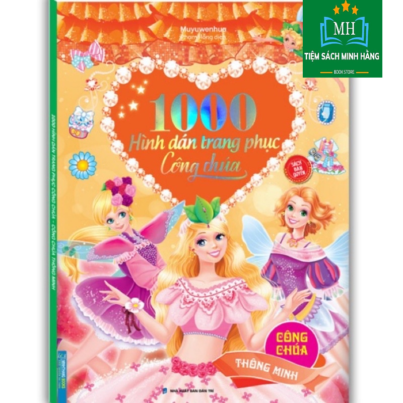 Sách - 1000 Hình Dán Trang Phục Công Chúa (Công Chúa Thông Minh) 2022