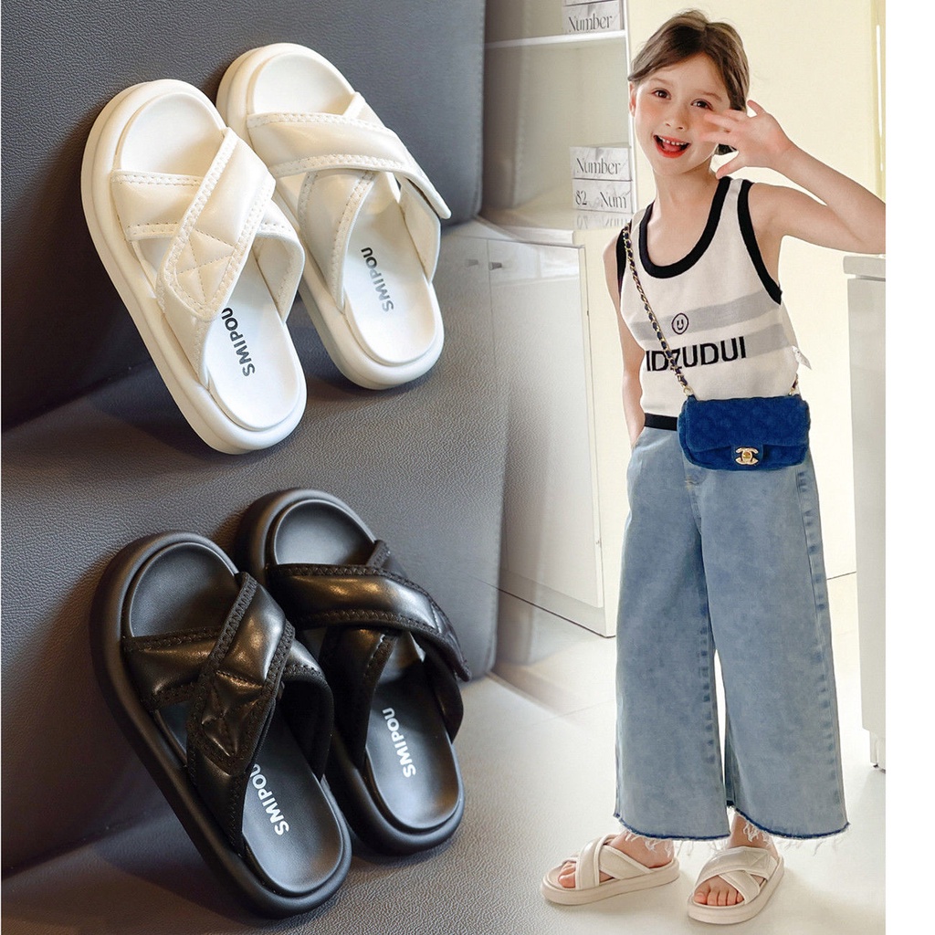 Dép Đế Mềm Chống Trượt Thoải Mái Mùa Hè Cho Bé Trai Gái