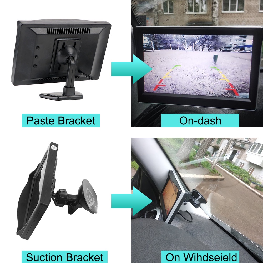 Camera chiếu hậu hồng ngoại 12 bóng LED 5 inch chống thấm nước kèm giá đỡ tiện dụng cho xe hơi
 | WebRaoVat - webraovat.net.vn
