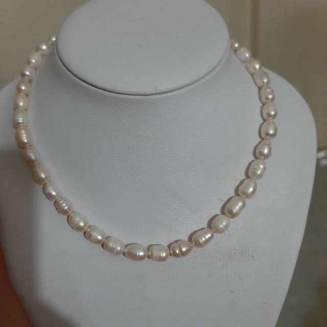 Vòng Cổ Ngoc Trai Thô Tự Nhiên 8-9 ly -Bảo Hành Vĩnh Viễn | BigBuy360 - bigbuy360.vn