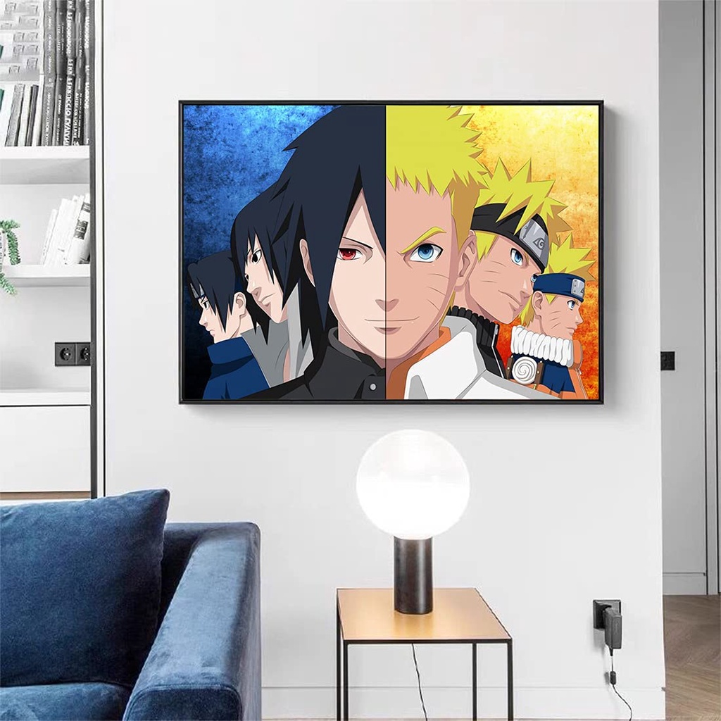 Bộ Tranh Đính Đá 5D Họa Tiết Hoạt Hình Naruto Độc Đáo DIY Dùng Trang Trí Nhà Cửa