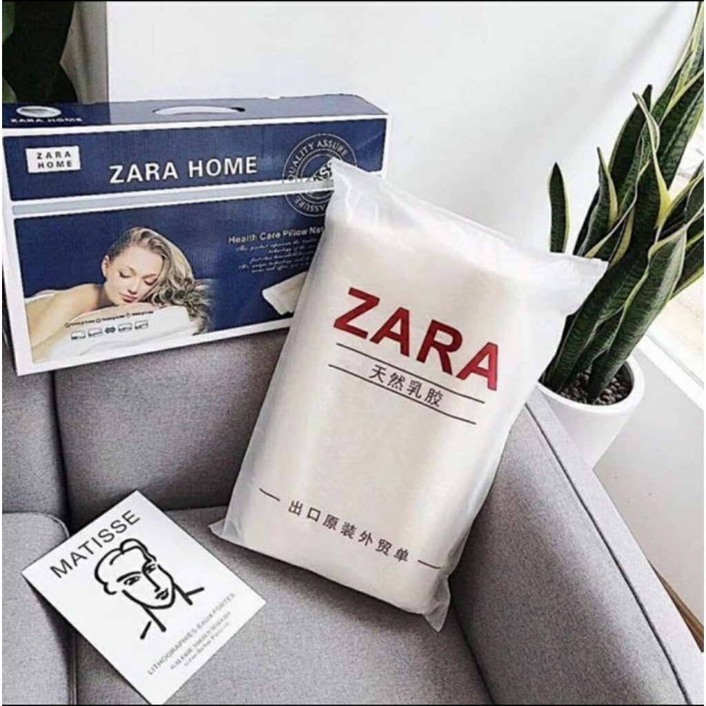 Gối Cao Su Non ZARA Cao Cấp Chống Ngáy Ngủ, Đau Vai Gáy Hàng Chính Hãng Ruột Gối Nằm Ngủ Kê Cổ Cao Cấp.