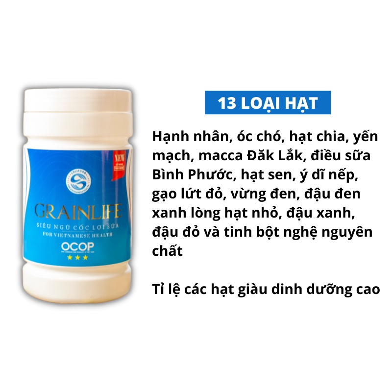 Ngũ cốc lợi sữa Grainlife sữa về nhiều giàu dinh dưỡng bé tăng cân đều đặn Grainlife NCLS001