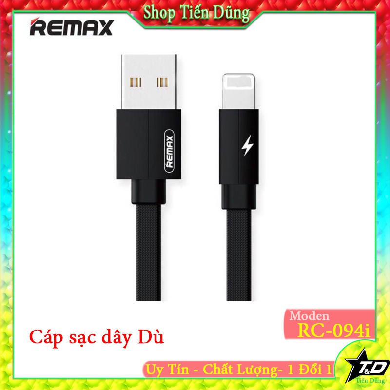 CÁP SẠC IPHONE REMAX Kerolla Data RC-094i với chất liệu dây dù bền