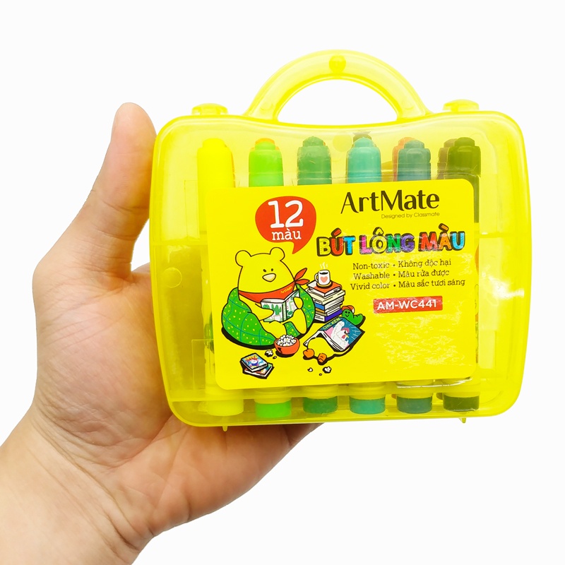 Hộp 12 Bút Lông Màu - ArtMate AM-WC441