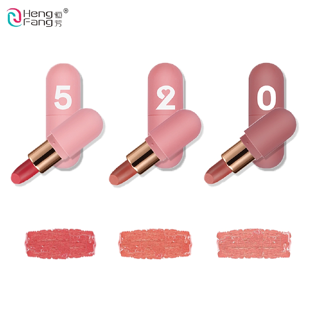 Set 3 Son Môi HengFang H144 Hình Viên Con Nhộng Độc Đáo 1.5gx3 | BigBuy360 - bigbuy360.vn