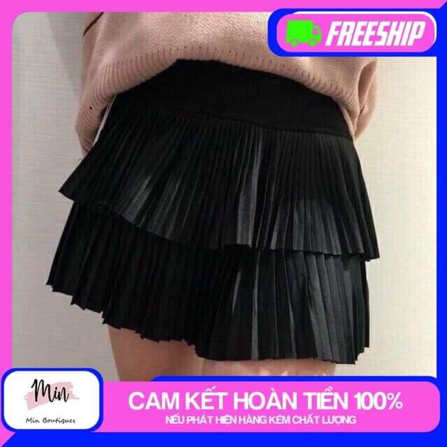 Chân váy dập ly 2 tầng - VÁY THUN đẹp - co giãn tốt - KHÔNG XÙ LÔNG | BigBuy360 - bigbuy360.vn