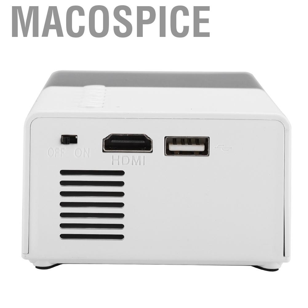 Máy Chiếu Macospice Mini Led Usb Hdmi 1080p 2.0-inch Với Lỗ Tản Nhiệt 110-240v