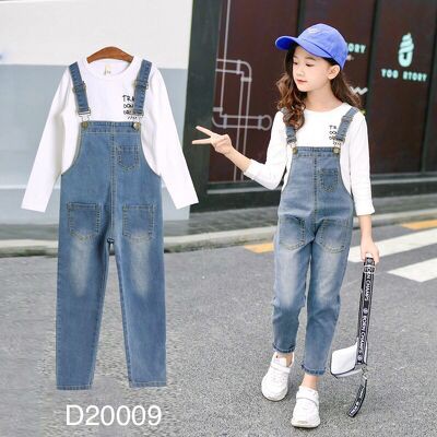 Đồ bộ cho bé gái Set quần yếm kèm áo thiết kế xinh xắn Beeshop D20009