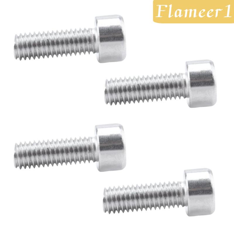 [Flameameer1] 4 Bu Lông Gắn Bình Nước Bằng Hợp Kim Màu Bạc Cho Xe Đạp
