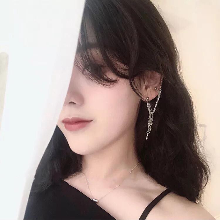 ( chiếc ) Khuyên tai thả 3 SỢI THÁNH GIÁ bạc bông tai phong cách Hàn Quốc xinh xắn dễ thương sang chảnh cá tính