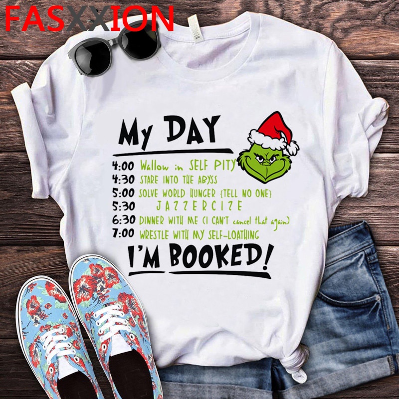 Giáng Sinh Grinch Áo Nam Nữ Hoạt Hình Grinch Graphic Tee Giáng Sinh Vui Vẻ Áo Thun Unisex Top Bông T