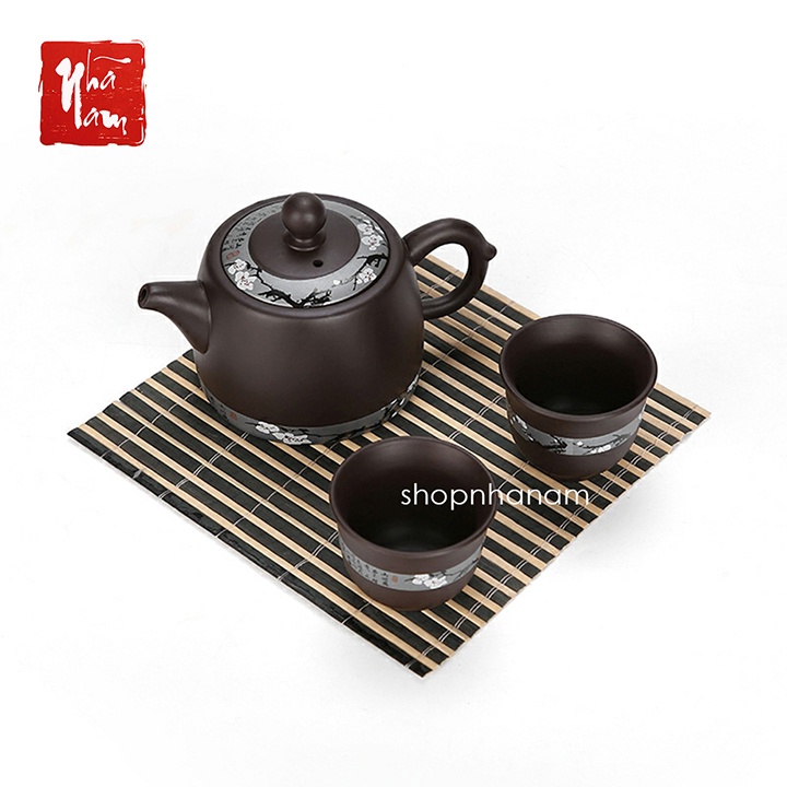 Chiếu trà tre phụ kiện bàn trà, mành lót trà tre ấm chén