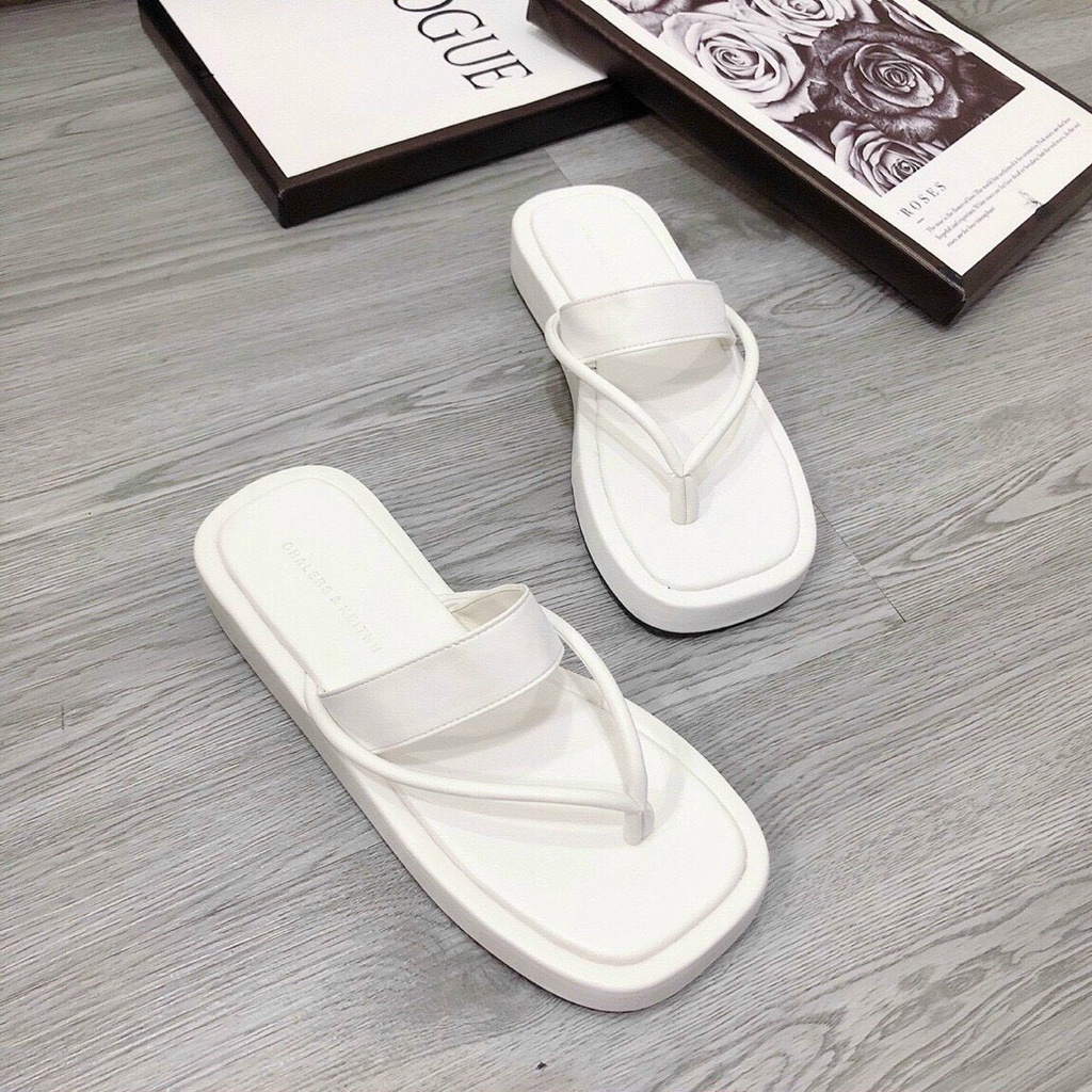 Dép Kẹp Đế Bánh Mì Cao 2p Dáng Thời Trang Phối Quai Ngang Mềm Cực Xinh - Chị Chảnh Store