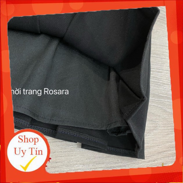 Chân váy công sở xếp ly dáng xòe thời trang nữ Rosara S8
