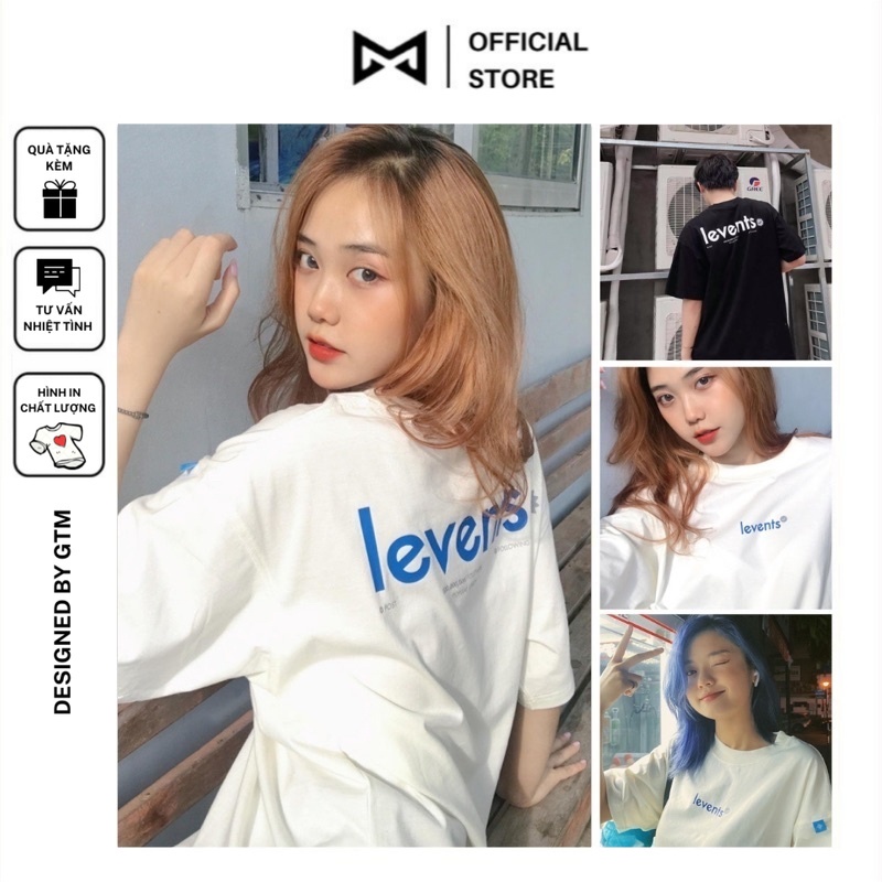 Áo thun tay lỡ Levent form rộng unisex, áo phông nam nữ phong cách Ulzzang GTM