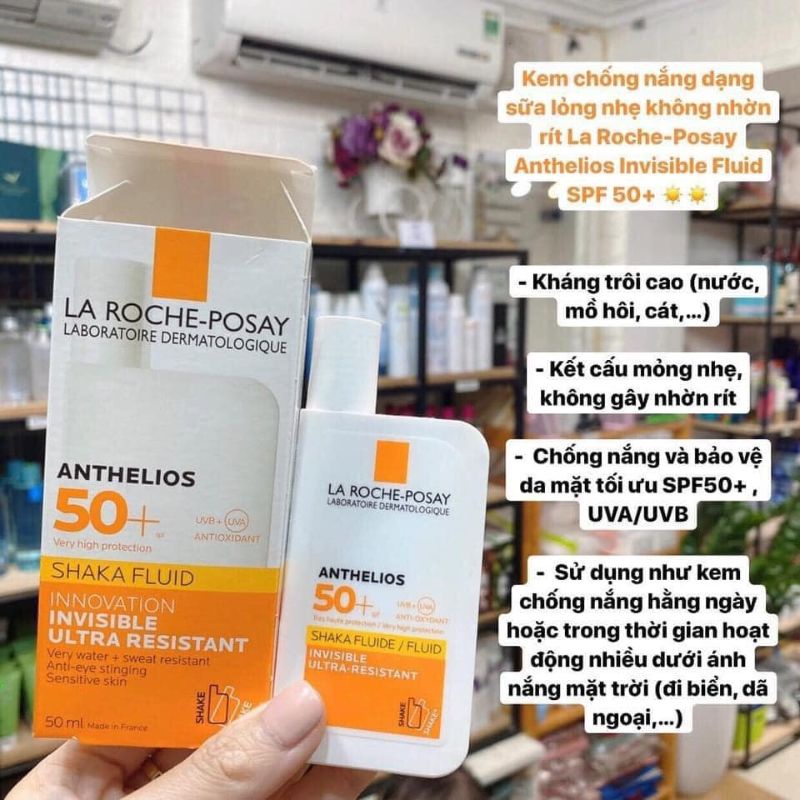 Kem Chống Nắng LA ROCHE POSAY Pháp, Anthelios Shaka Fluid SPF 50+ Cho Da Nhạy Cảm - Trung Đông Pharmacy