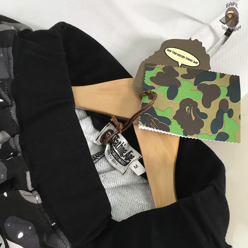 Short Bape Shark Galaxy SS22, Quần Đùi Bape Cá Ngáo, Quần Ngố Bape Cá mập chất liệu Cotton BapeVN
