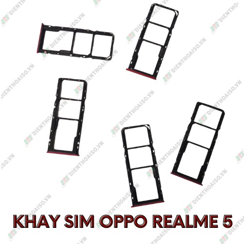 Khay sim oppo realme 5 đỏ